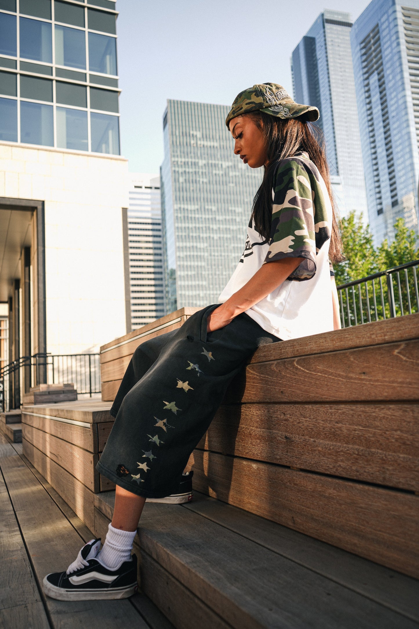 Faded Stars 3/4 Sweatshorts